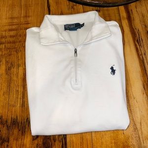 POLO BY RALPH LAUREN medium white zip up pullover 🤍🤍🤍
